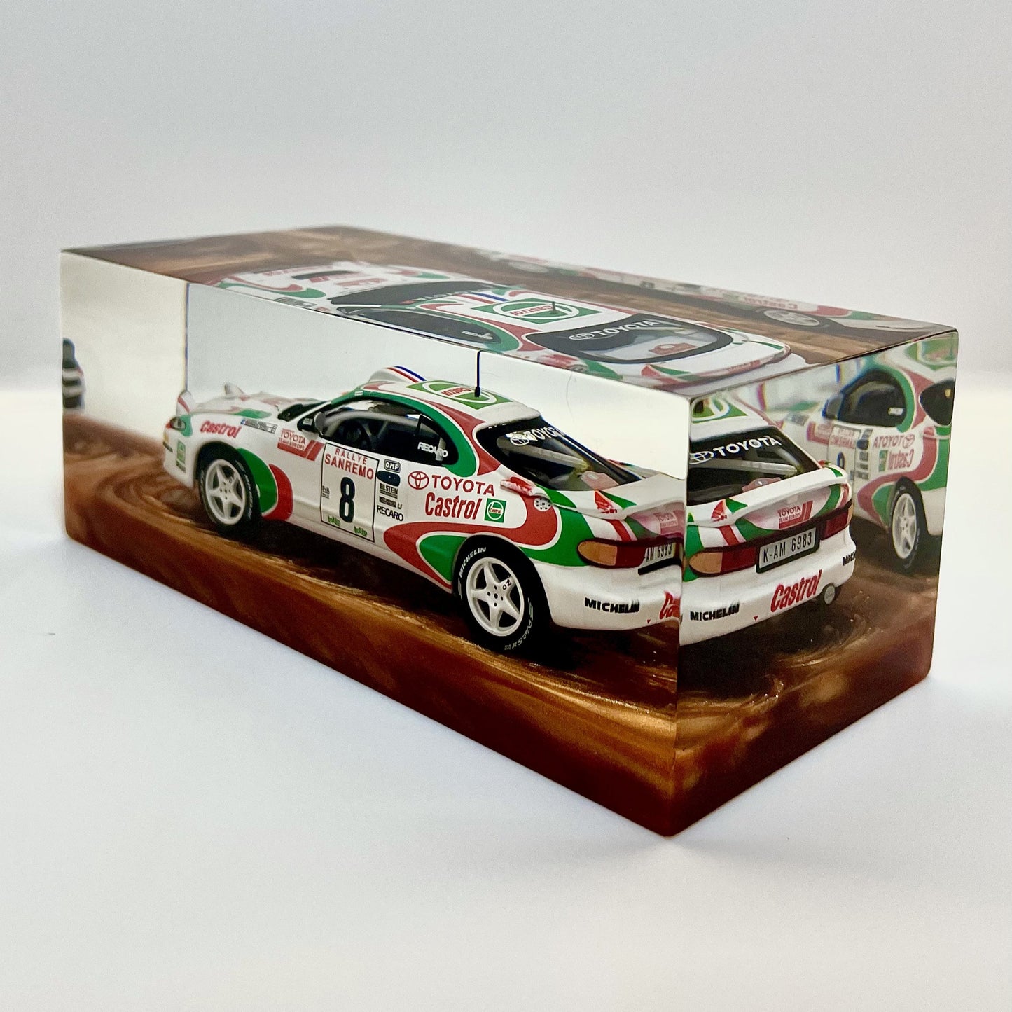 Velocità Sigillata GT - Toyota Celica Turbo 4WD – Rally Sanremo 1994 - Auriol Occelli - Scultura automobilistica concettuale | Pezzo unico numerato