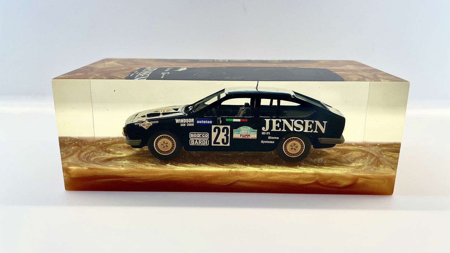 Velocità Sigillata GT - Alfa Romeo GTV 6 Rally – Targa Florio 1983 - Speranza Stefano Sovani Carlo - Scultura automobilistica concettuale | Pezzo unico numerato