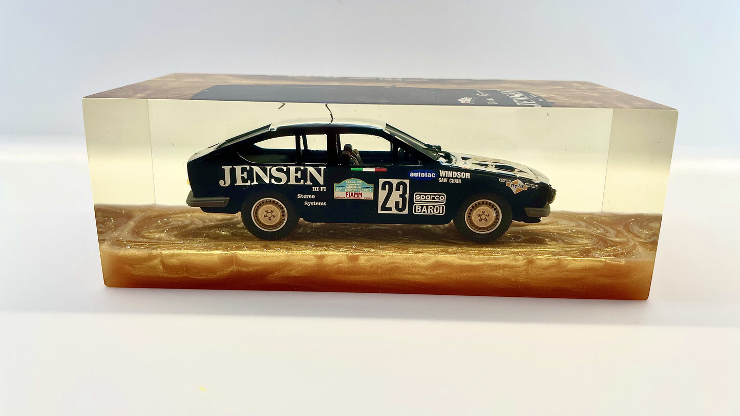 Velocità Sigillata GT - Alfa Romeo GTV 6 Rally – Targa Florio 1983 - Speranza Stefano Sovani Carlo - Scultura automobilistica concettuale | Pezzo unico numerato