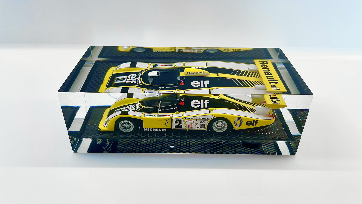 Velocità Sigillata GT Carbon - Renault Alpine A442B - 24H Le Mans 1978 - Pironi Jassaud - Scultura automobilistica concettuale | Pezzo unico numerato