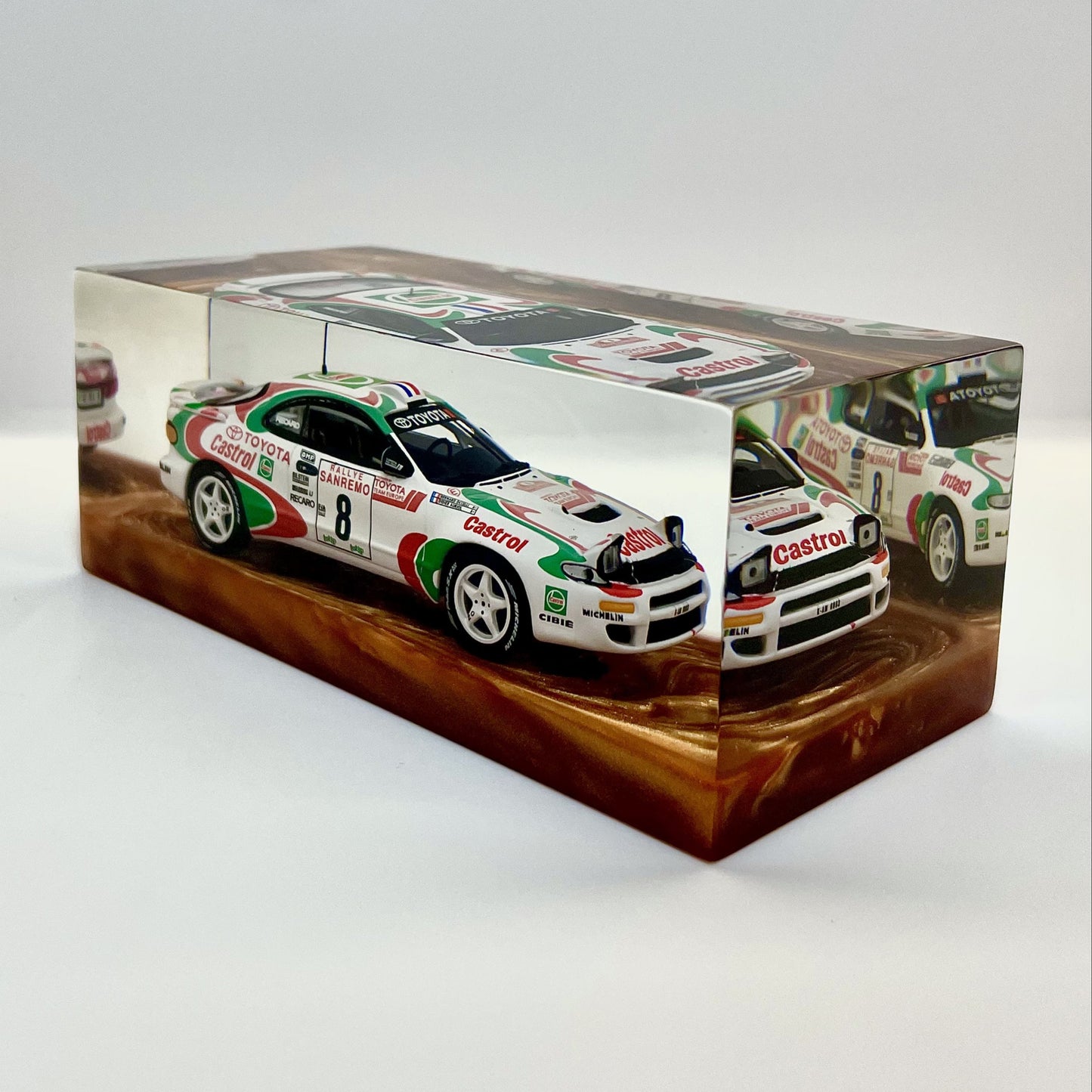 Velocità Sigillata GT - Toyota Celica Turbo 4WD – Rally Sanremo 1994 - Auriol Occelli - Scultura automobilistica concettuale | Pezzo unico numerato