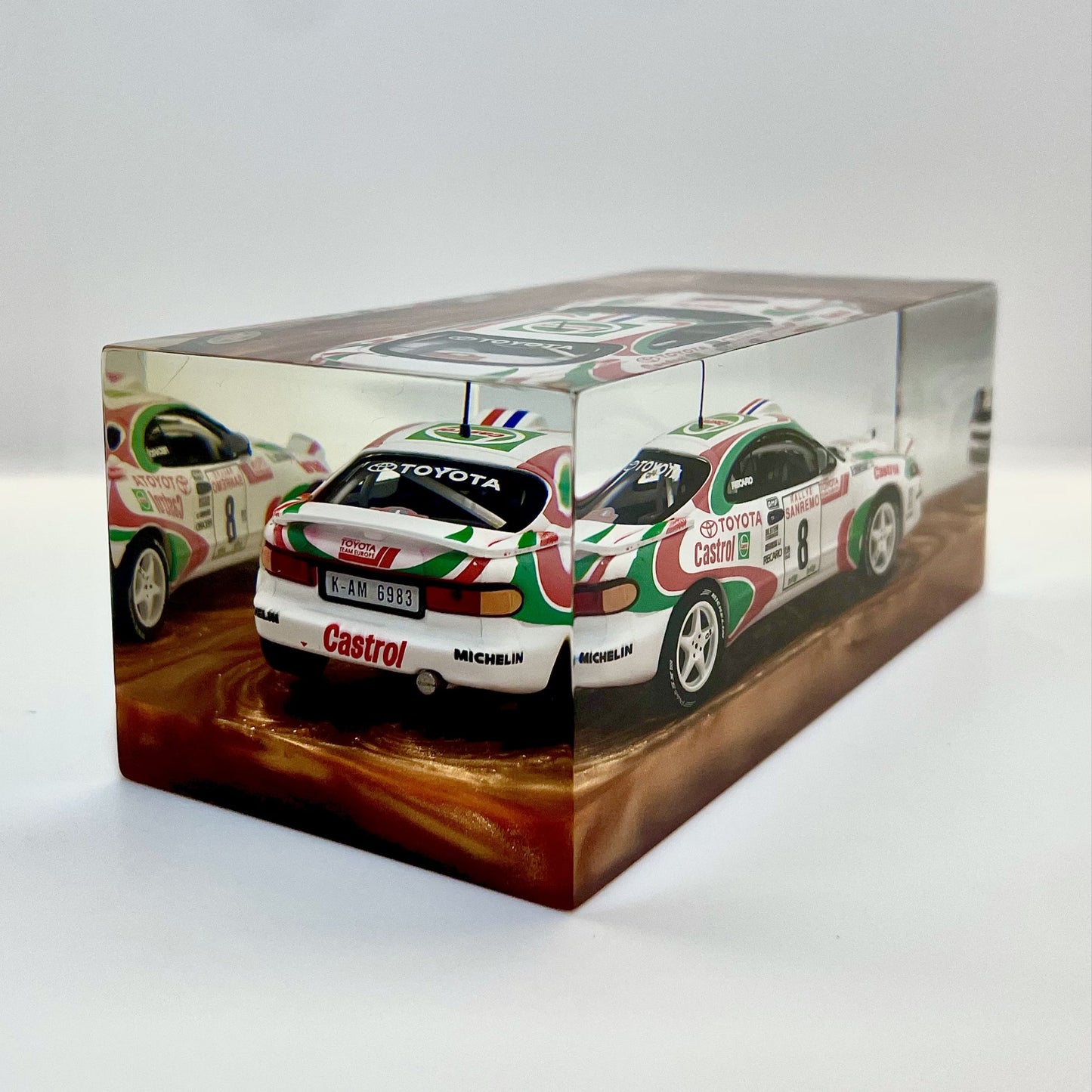 Velocità Sigillata GT - Toyota Celica Turbo 4WD – Rally Sanremo 1994 - Auriol Occelli - Scultura automobilistica concettuale | Pezzo unico numerato